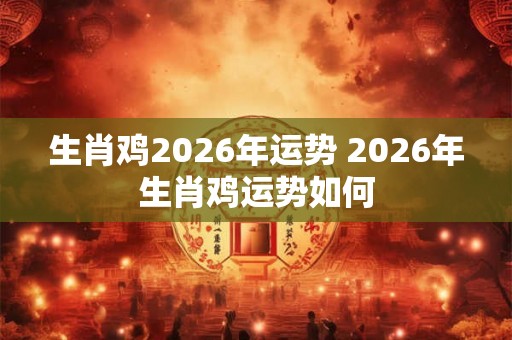 生肖鸡2026年运势 2026年生肖鸡运势如何