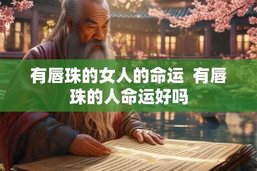 有唇珠的女人的命运  有唇珠的人命运好吗