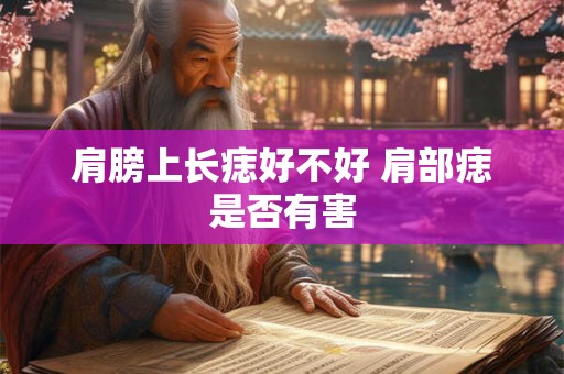 肩膀上长痣好不好 肩部痣是否有害