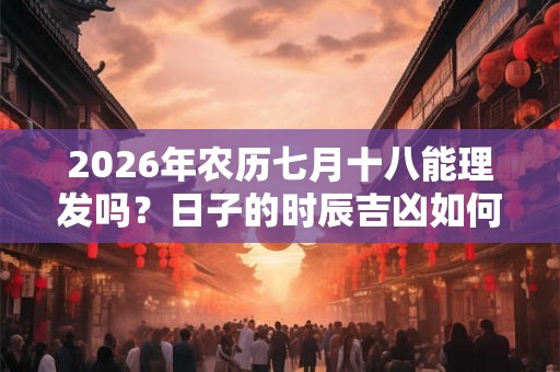 2026年农历七月十八能理发吗？日子的时辰吉凶如何？