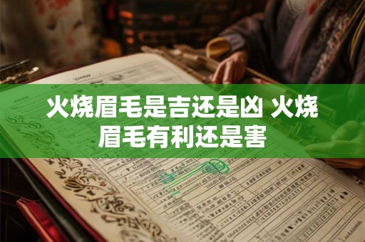 火烧眉毛是吉还是凶 火烧眉毛有利还是害