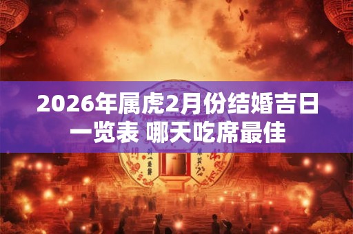 2026年属虎2月份结婚吉日一览表 哪天吃席最佳