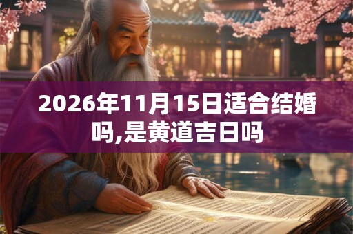 2026年11月15日适合结婚吗,是黄道吉日吗 2026年11月15日适合结婚吗,是黄道吉日吗