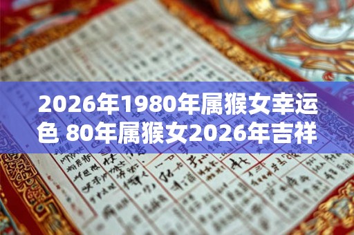 2026年1980年属猴女幸运色 80年属猴女2026年吉祥颜色 2026年1980年属猴女幸运色 80年属猴女2026年吉祥颜色