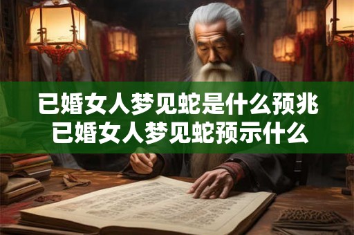 已婚女人梦见蛇是什么预兆 已婚女人梦见蛇预示什么