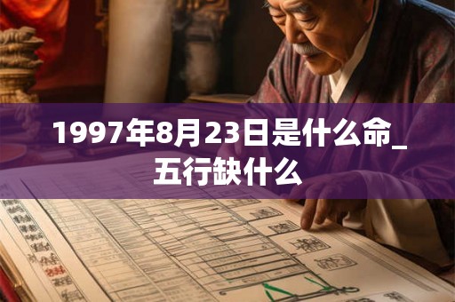 1997年8月23日是什么命_五行缺什么