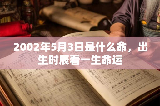 2002年5月3日是什么命,出生时辰看一生命运 2002年5月3日是什么命,出生时辰看一生命运
