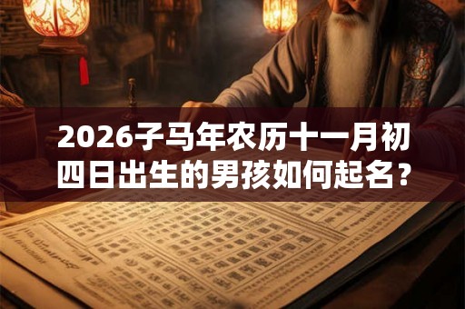 2026子马年农历十一月初四日出生的男孩如何起名？