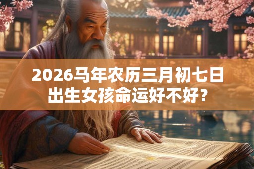 2026马年农历三月初七日出生女孩命运好不好？