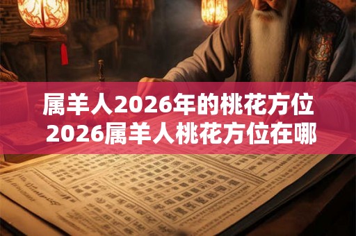 属羊人2026年的桃花方位 2026属羊人桃花方位在哪 属羊人2026年的桃花方位 2026属羊人桃花方位在哪