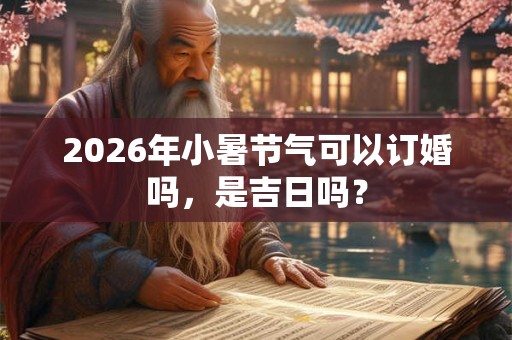 2026年小暑节气可以订婚吗，是吉日吗？