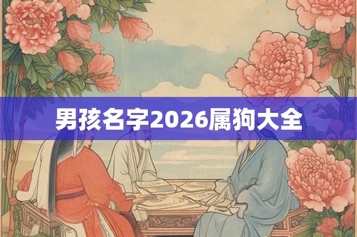 男孩名字2026属狗大全