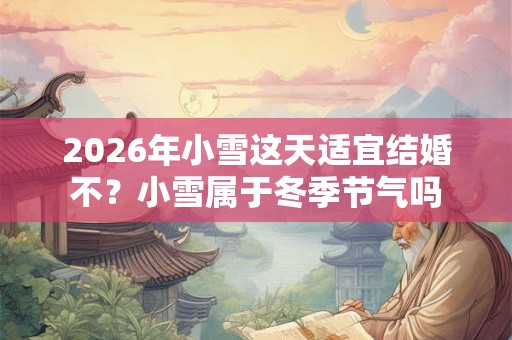 2026年小雪这天适宜结婚不?小雪属于冬季节气吗 2026年小雪这天适宜结婚不?小雪属于冬季节气吗