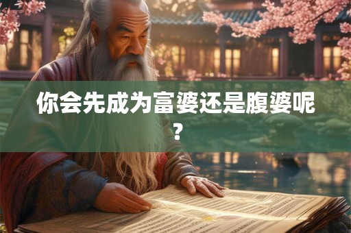 你会先成为富婆还是腹婆呢？