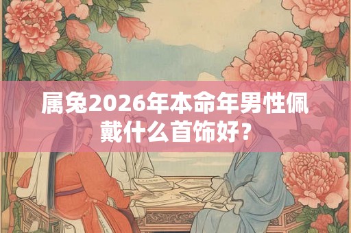 属兔2026年本命年男性佩戴什么首饰好？