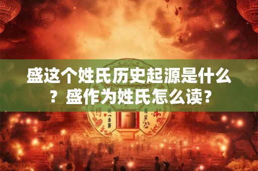 盛这个姓氏历史起源是什么？盛作为姓氏怎么读？