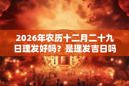 2026年农历十二月二十九日理发好吗？是理发吉日吗？