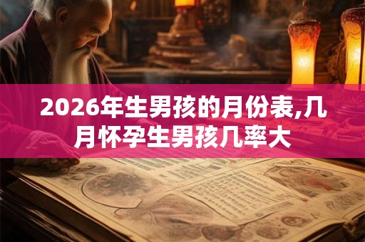 2026年生男孩的月份表,几月怀孕生男孩几率大