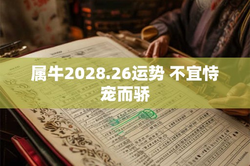 属牛2028.26运势 不宜恃宠而骄