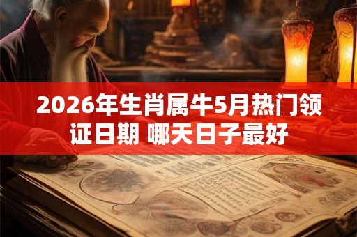 2026年生肖属牛5月热门领证日期 哪天日子最好