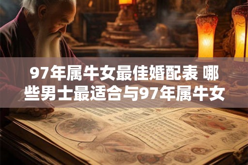 97年属牛女最佳婚配表 哪些男士最适合与97年属牛女结婚解读最佳婚配表 97年属牛女最佳婚配表 哪些男士最适合与97年属牛女结婚解读最佳婚配表