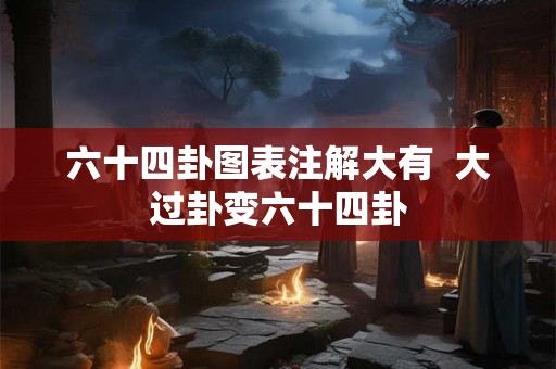 六十四卦图表注解大有 大过卦变六十四卦 六十四卦图表注解大有 大过卦变六十四卦