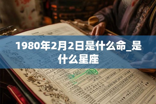 1980年2月2日是什么命_是什么星座