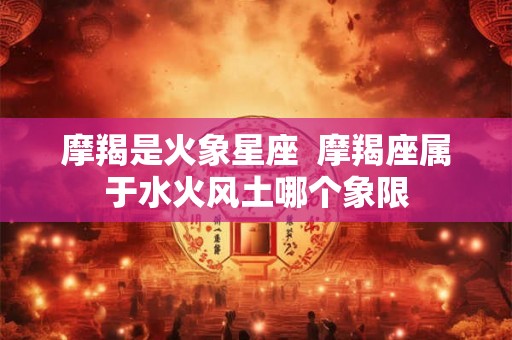 摩羯是火象星座  摩羯座属于水火风土哪个象限