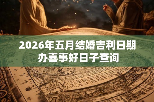 2026年五月结婚吉利日期 办喜事好日子查询