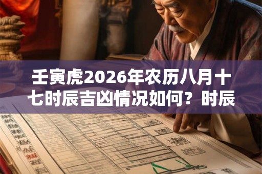 壬寅虎2026年农历八月十七时辰吉凶情况如何？时辰宜什么忌什么？