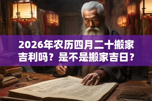 2026年农历四月二十搬家吉利吗？是不是搬家吉日？