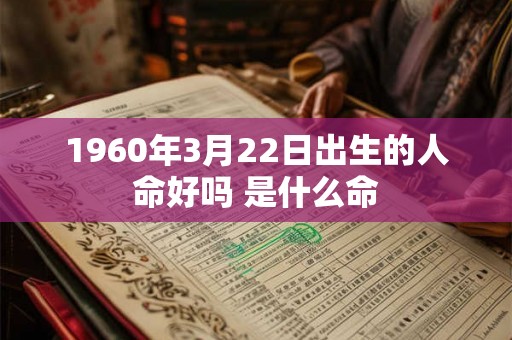 1960年3月22日出生的人命好吗 是什么命