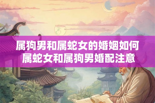 属狗男和属蛇女的婚姻如何 属蛇女和属狗男婚配注意事项