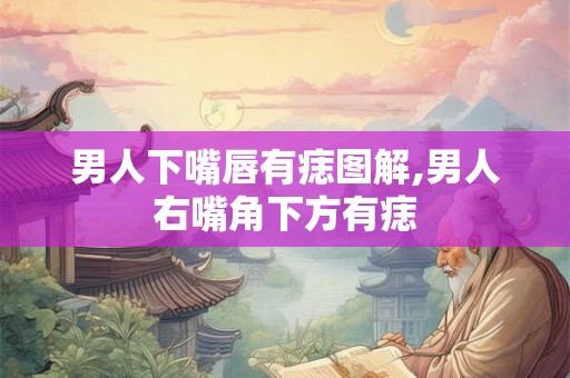 男人下嘴唇有痣图解,男人右嘴角下方有痣