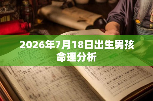 2026年7月18日出生男孩命理分析