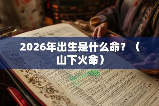 2026年出生是什么命？（山下火命）