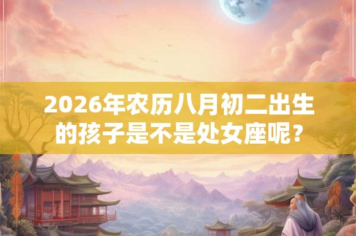 2026年农历八月初二出生的孩子是不是处女座呢？