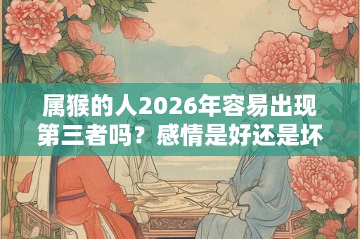 属猴的人2026年容易出现第三者吗?感情是好还是坏? 属猴的人2026年容易出现第三者吗?感情是好还是坏?