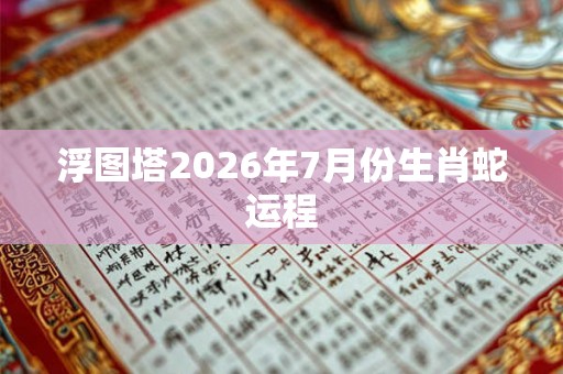 浮图塔2026年7月份生肖蛇运程