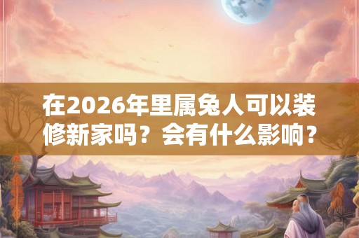 在2026年里属兔人可以装修新家吗？会有什么影响？