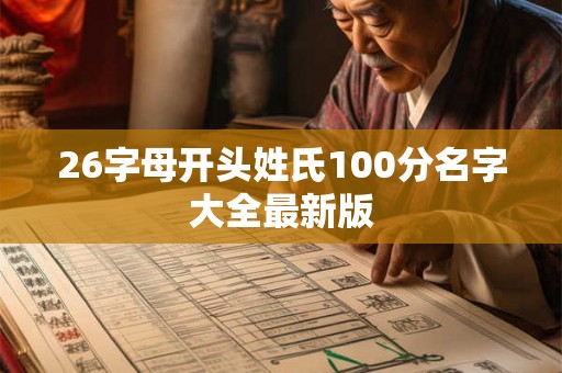 26字母开头姓氏100分名字大全最新版 26字母开头姓氏100分名字大全最新版