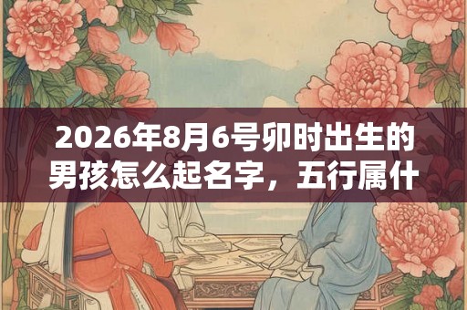 2026年8月6号卯时出生的男孩怎么起名字，五行属什么
