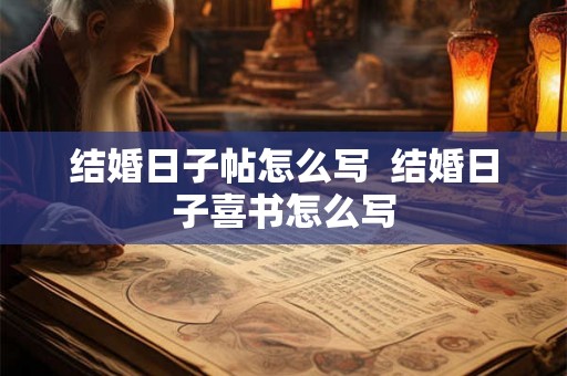 结婚日子帖怎么写  结婚日子喜书怎么写