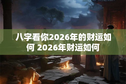 八字看你2026年的财运如何 2026年财运如何