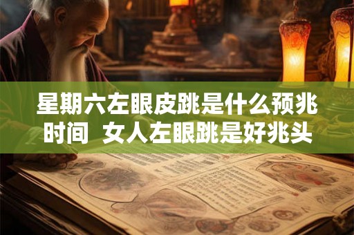 星期六左眼皮跳是什么预兆时间  女人左眼跳是好兆头吗