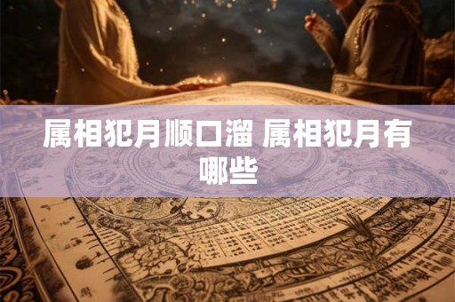 属相犯月顺口溜 属相犯月有哪些