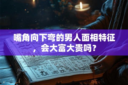 嘴角向下弯的男人面相特征，会大富大贵吗？