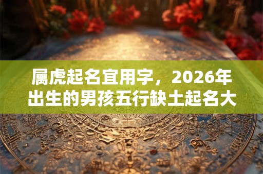 属虎起名宜用字，2026年出生的男孩五行缺土起名大全