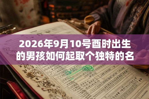 2026年9月10号酉时出生的男孩如何起取个独特的名字，五行属什么