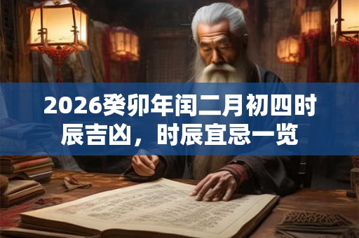 2026癸卯年闰二月初四时辰吉凶，时辰宜忌一览